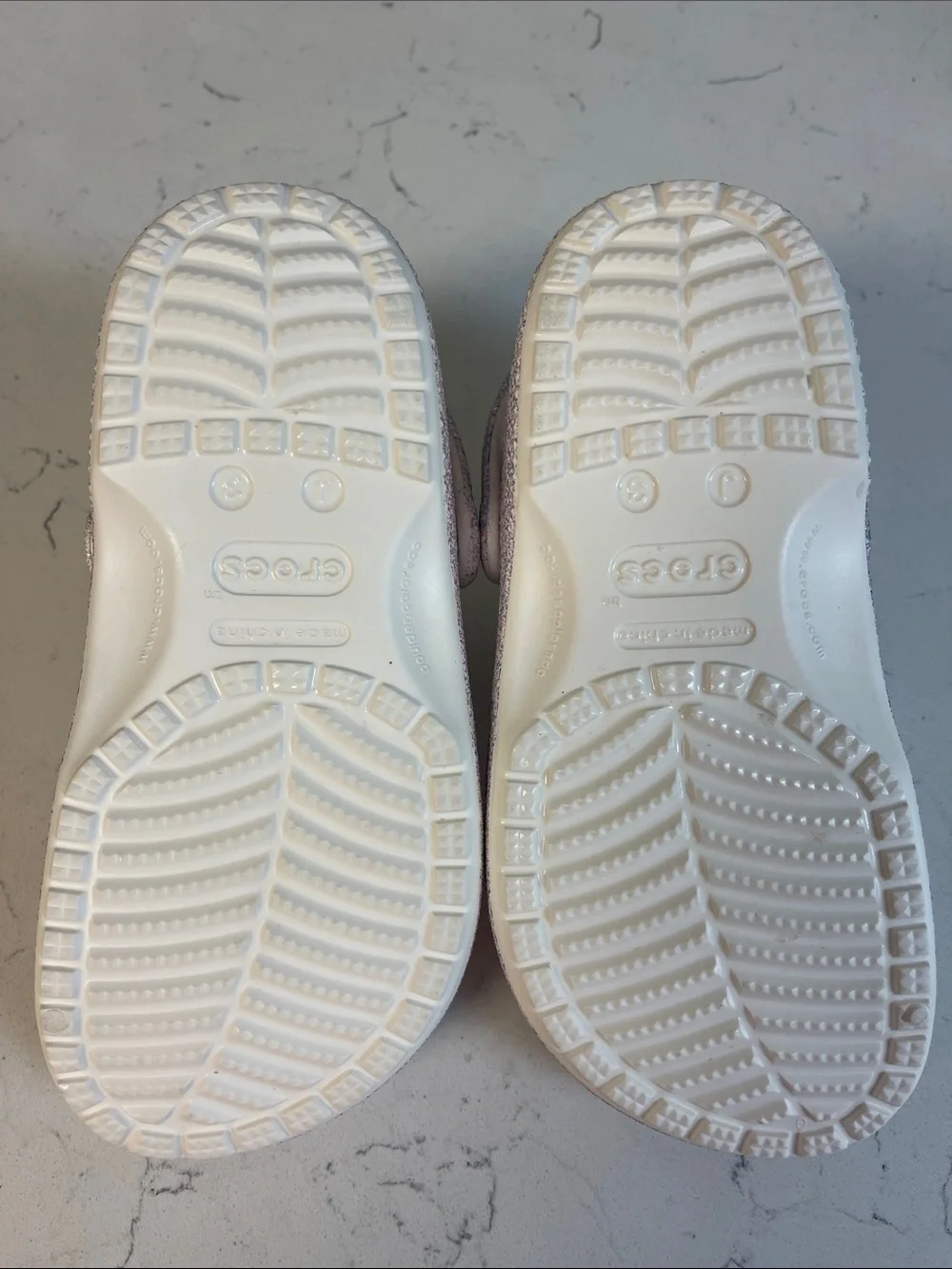 Crocs Kids' Classic Fantasy Glitter Clog Size 3 Junior Style #206993 Worn 1-2